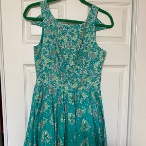 Lauren Conrad Floral Teal Dress